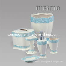 Acessório azul do banho da porcelana da borda (WBC0416A)